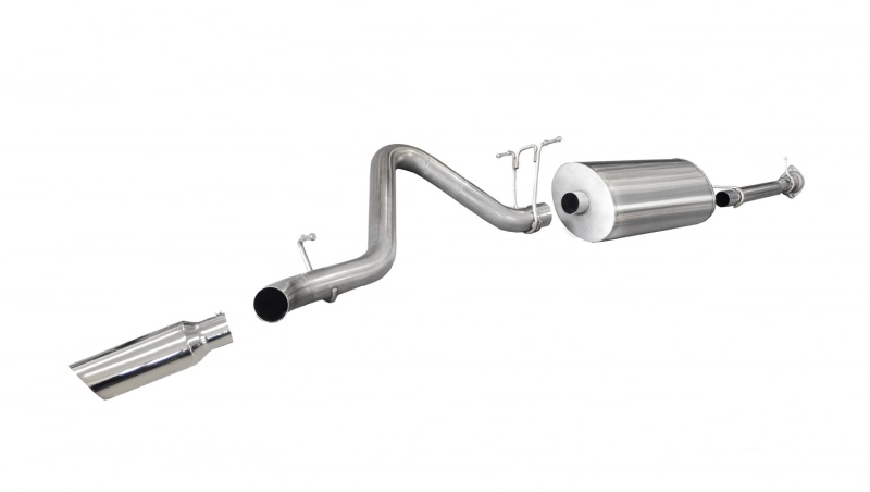 Chevrolet Silverado Performance Exhaust - Single Side Exit - CORSA Performance - Cat Back Sport - Polished - `11-`12
